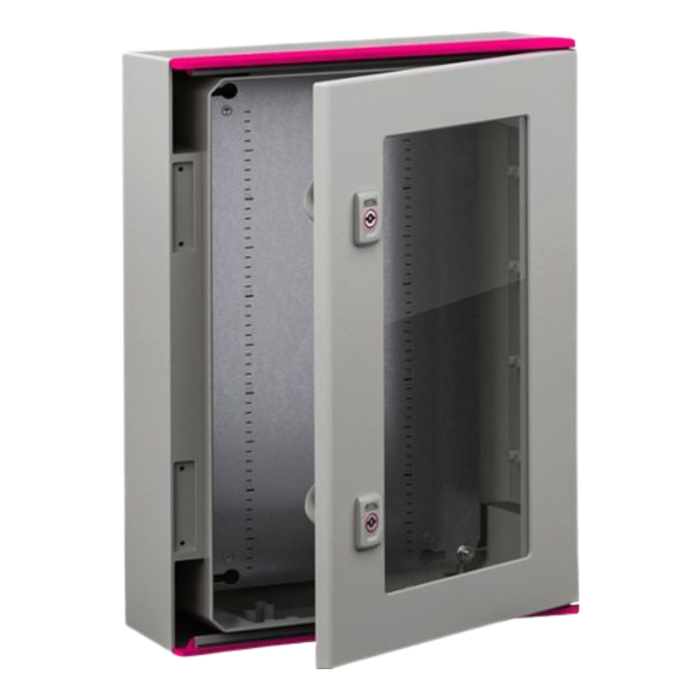 Kunststof behuizing met zichtvenster, 200mm montagediepte