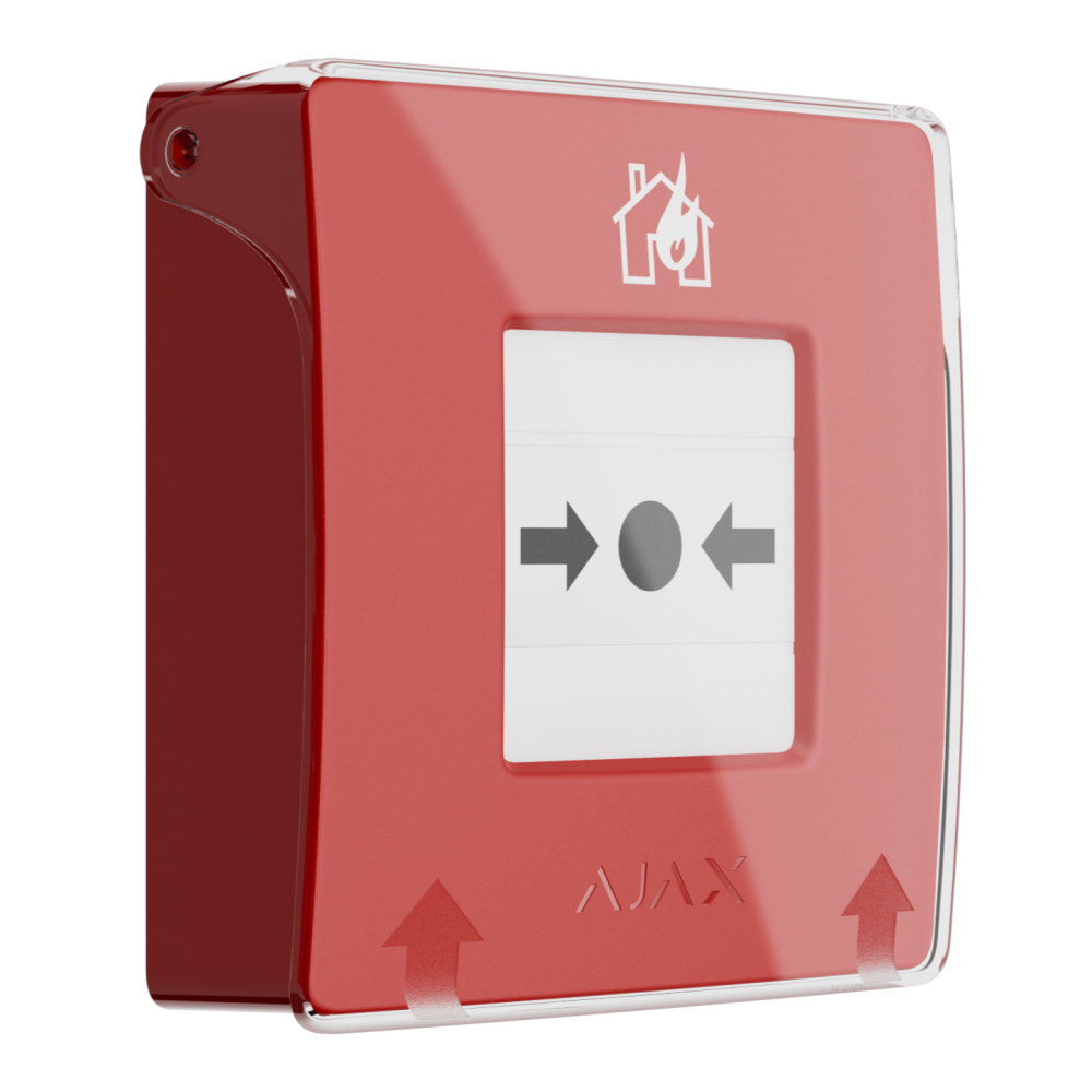 AJAX draadloze handbrandmelder rood