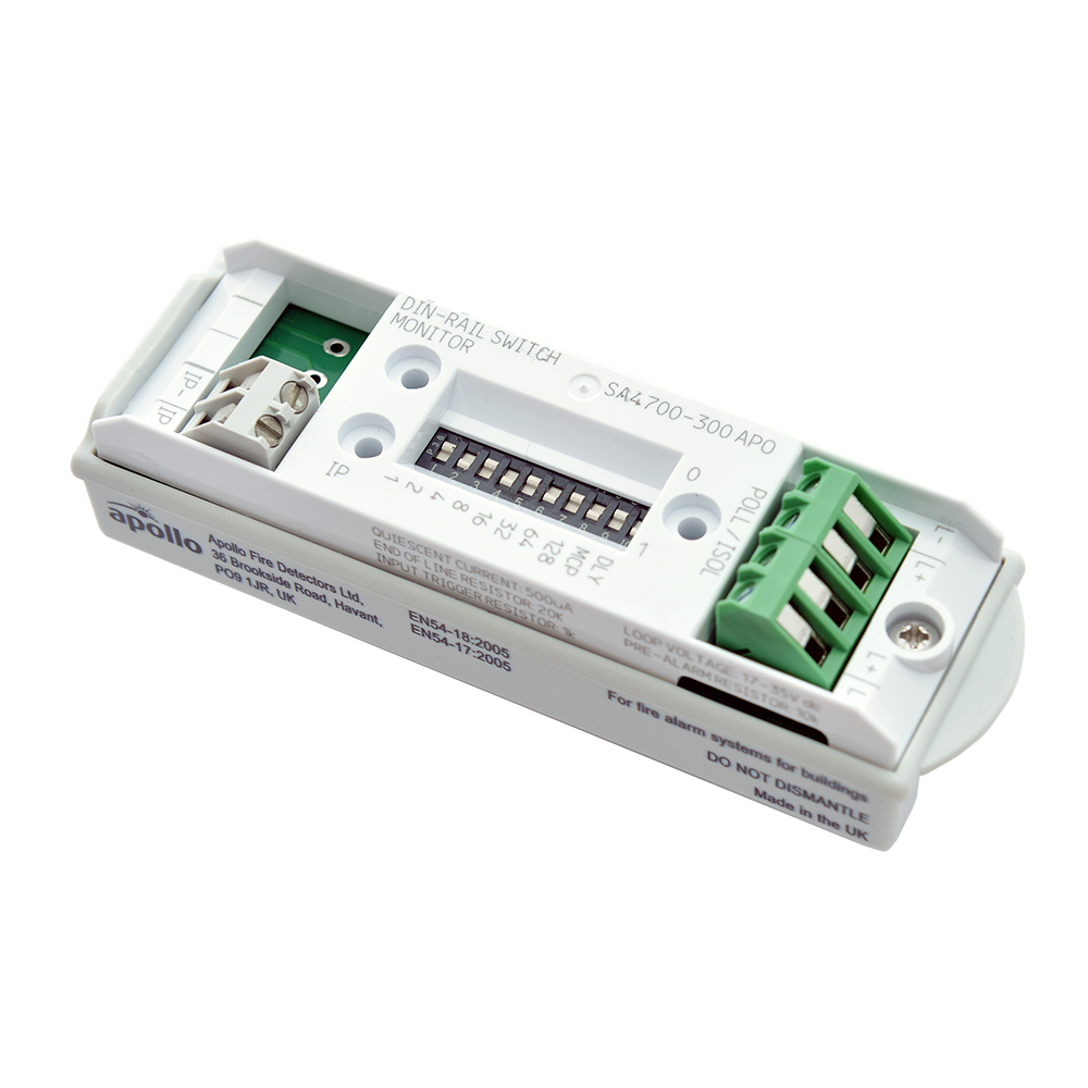 Soteria DIN-Rail Switch Monitor Unit met  kortsluitingsisolator,