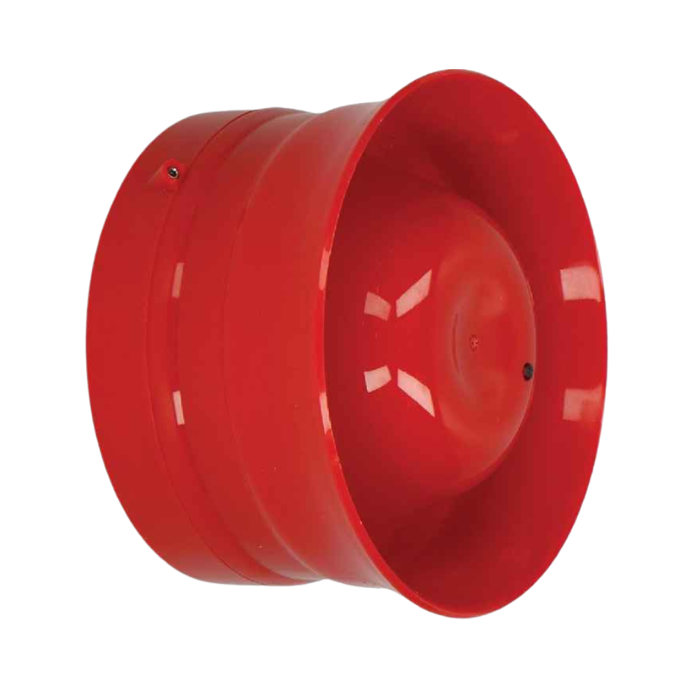 Soteria Open-Area wandsirene rood met isolator