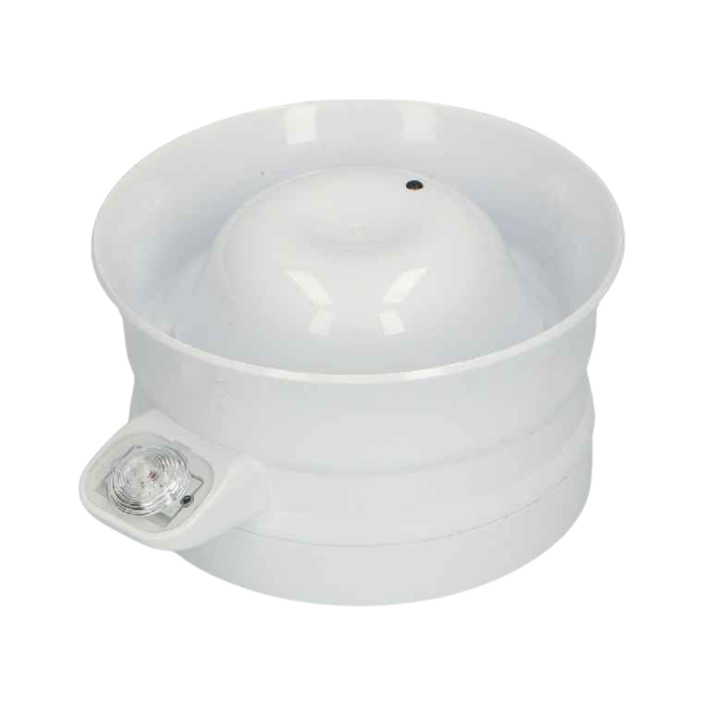 Soteria Wandsirene/flits combinatie,witte behuizing, rode flits