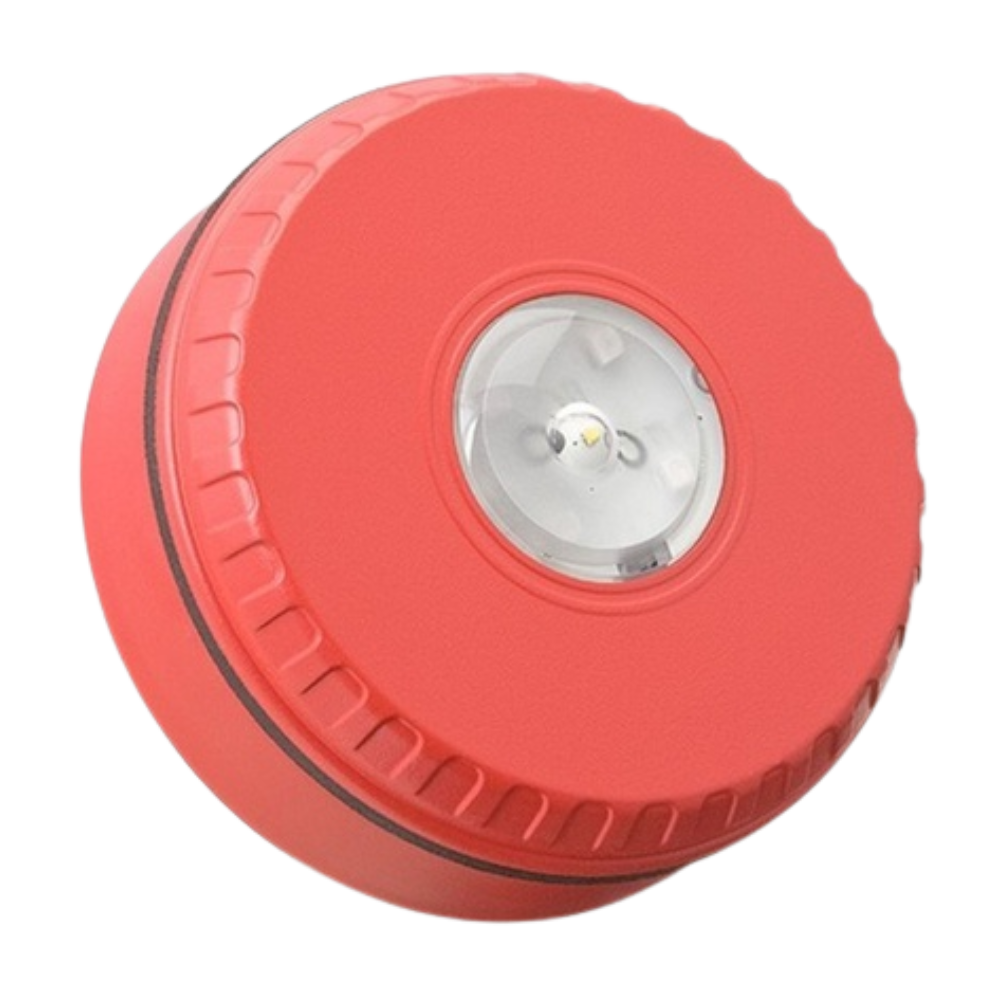 Solista LX flitslicht rood plafondmontage met rode flits, EN54-23