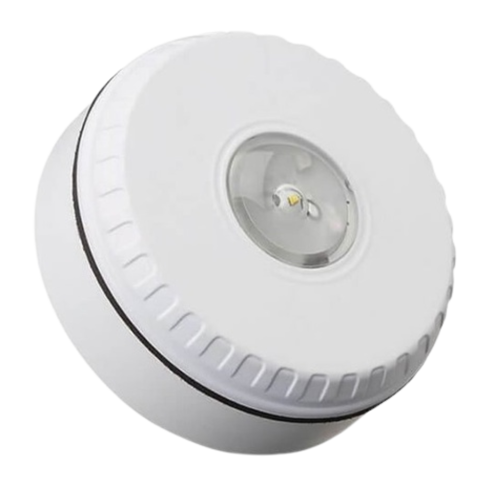 Solista LX flitslicht wit plafondmontage met rode flits, EN54-23