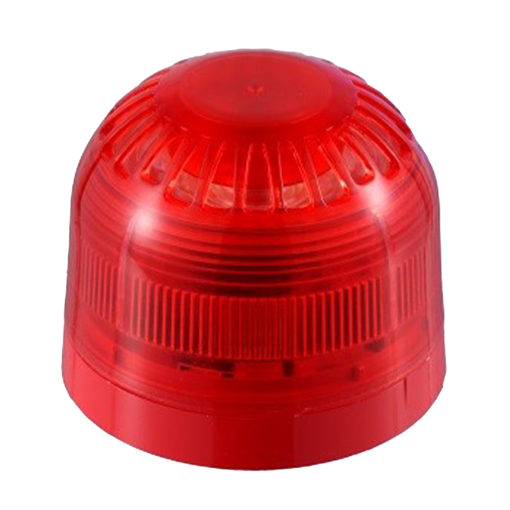 LED Flitslicht "Sonos", Rode Flitser, rode platte sokkel IP2