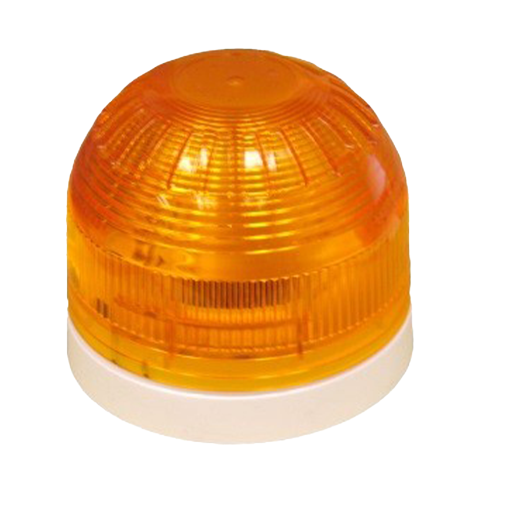 LED Flitslicht "Sonos", Oranje Flitser, witte platte sokkel
