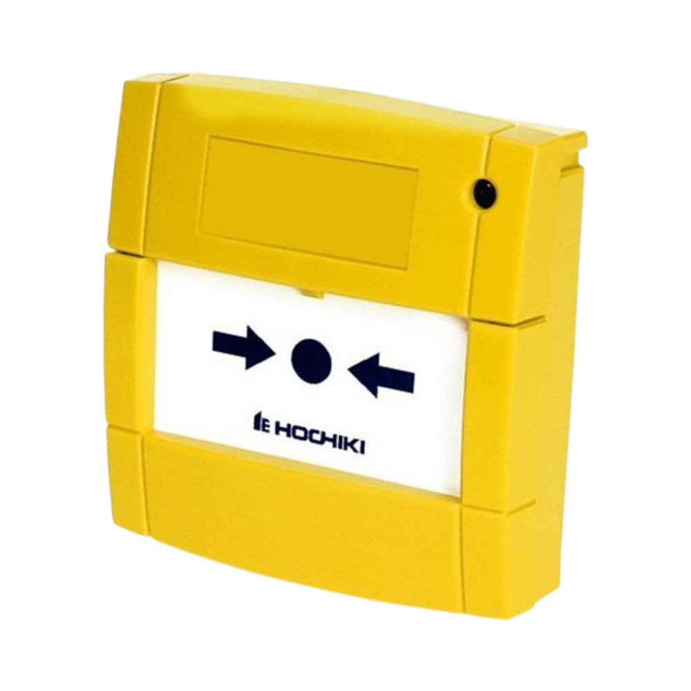 Handbrandmelder GEEL KAC geadresseerd Hochiki incl. isolator 