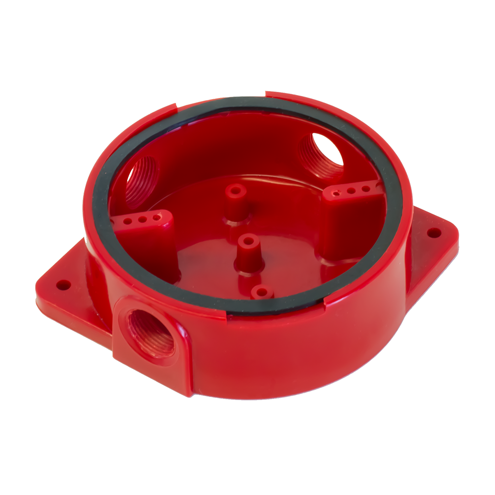 Opbouw-Montagesokkel Hochiki (rood) voor sirene B07160-00