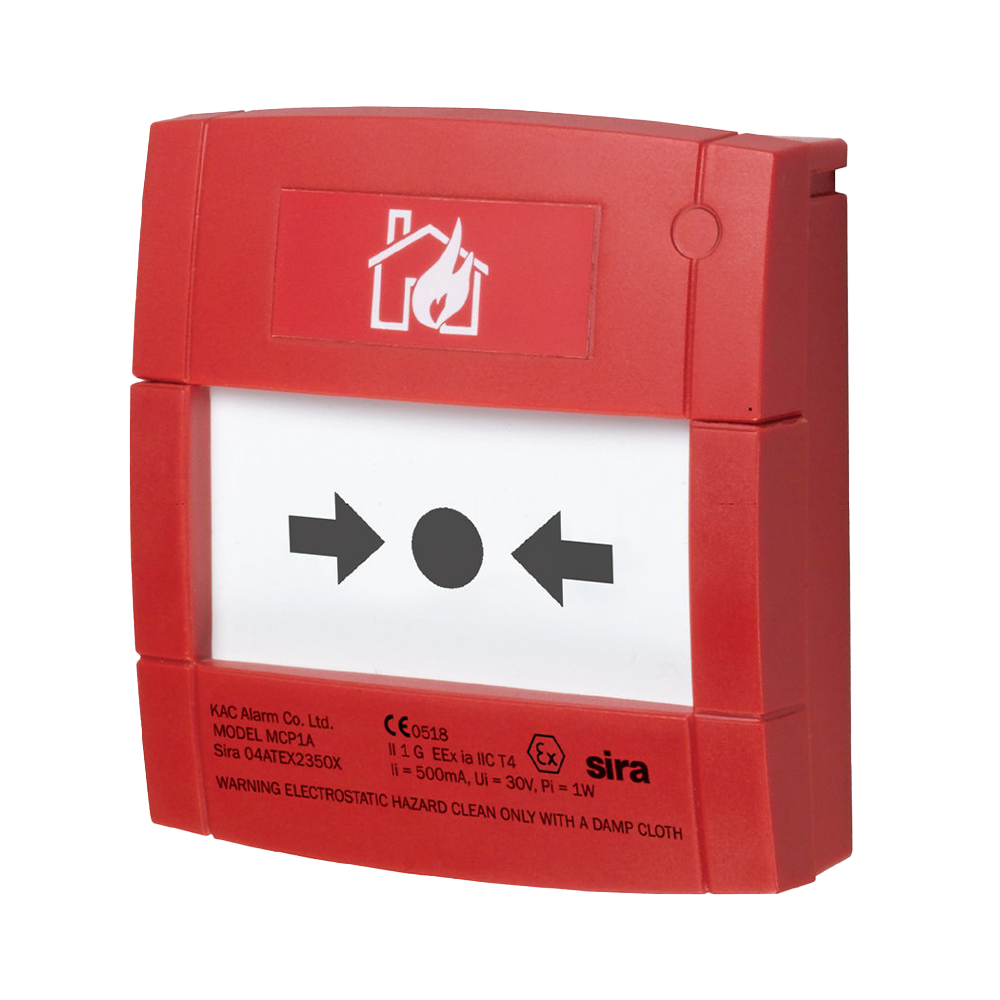 Handbrandmelder voor Ex-gebied, rood, ABS, conventioneel